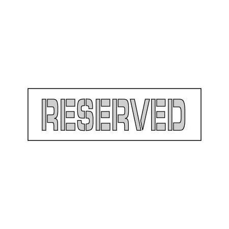 National Marker Co Parking Lot Stencil 58x8 - Reserved PMS47